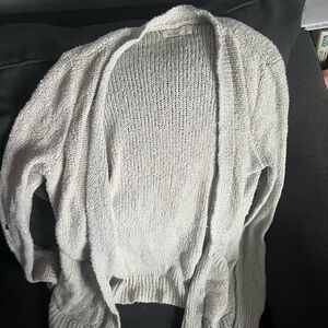 Hollister Cream Knit Cardigan Sweater